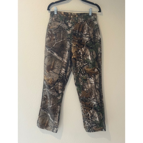 Wrangler Pants - Wrangler ProGear Realtree Camo Pants Womens 18 Reg Straight Leg Hunting Cotton